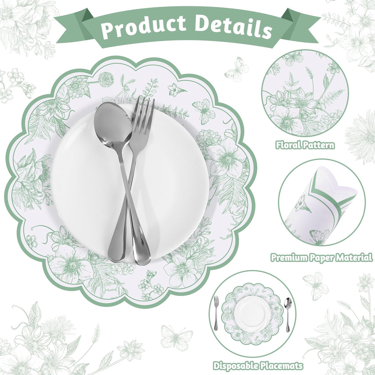 NatNarr 60-pack placemats keep tables clean during gatherings