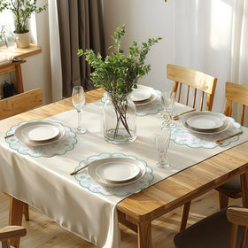 NatNarr thick, durable paper placemats resist tearing and fading