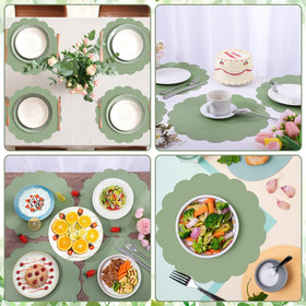 NatNarr easy-clean placemats, stackable for fast setup and easy storage