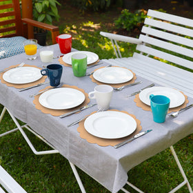 NatNarr 60-count placemats provide ample coverage for family dinners.