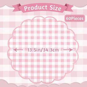 NatNarr gingham placemat with curled edge adds decorative flair