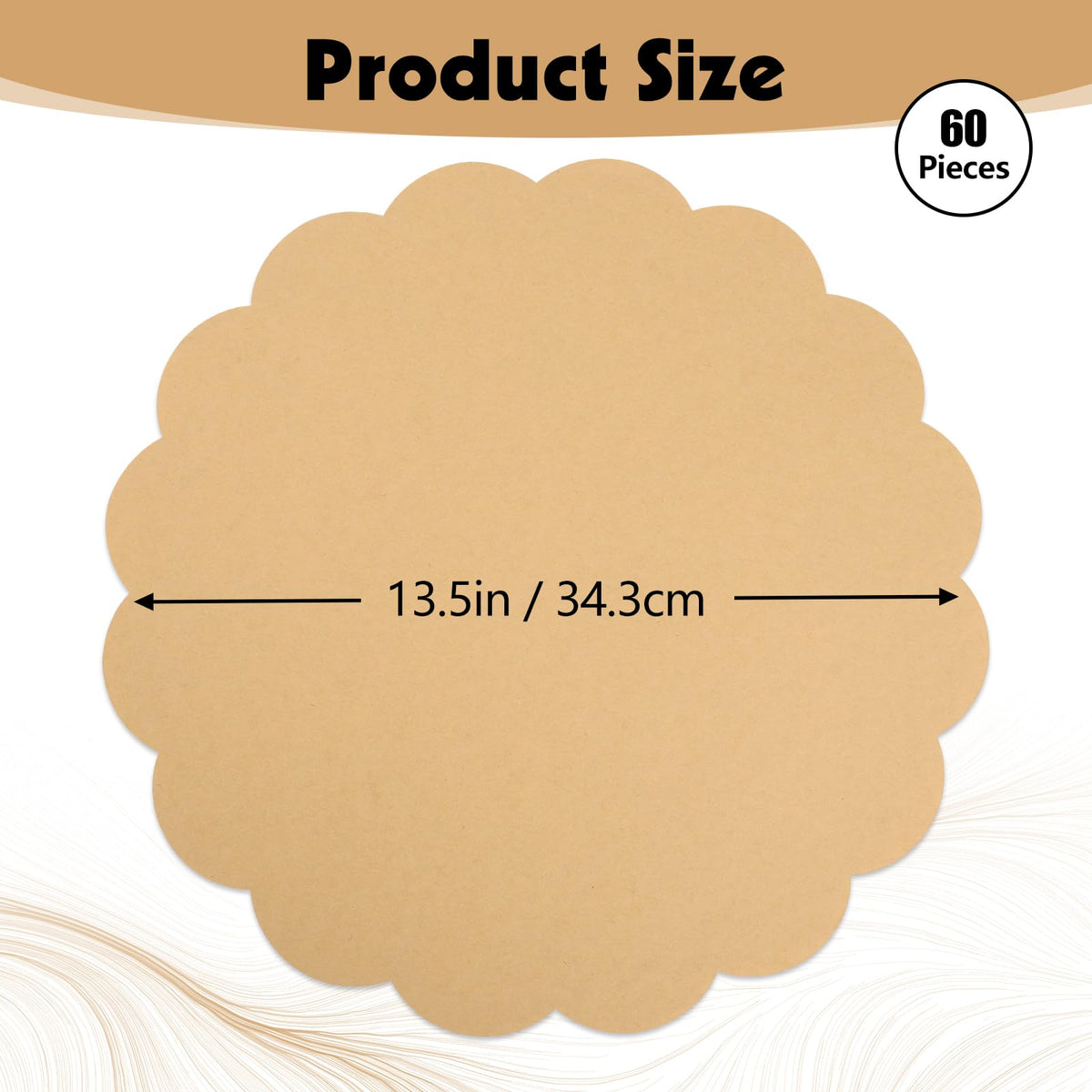 NatNarr 13.5-inch round kraft placemats protect tables during large gatherings.