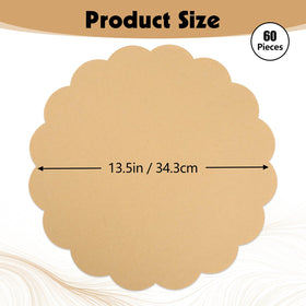 NatNarr 13.5-inch round kraft placemats protect tables during large gatherings.