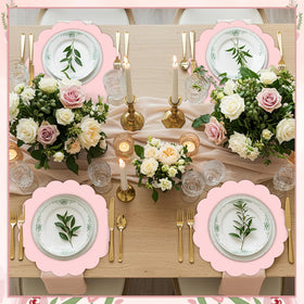 NatNarr Mother's Day and wedding placemats in soft pink