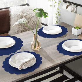 NatNarr navy blue placemats add luxurious ambiance to weddings and graduations