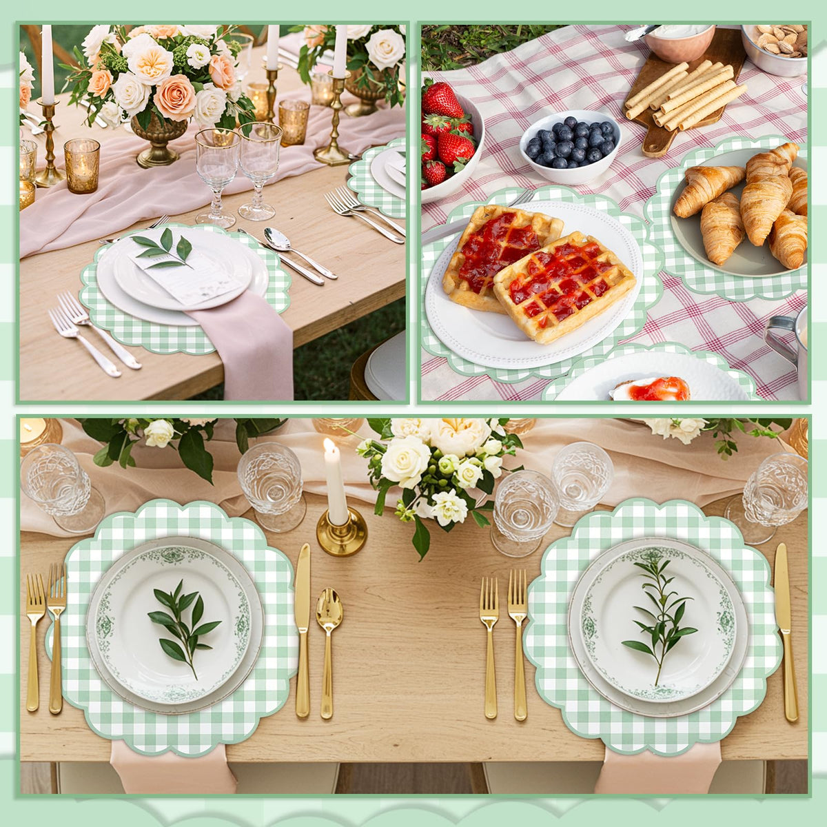 NatNarr 60 count placemats pack for large gatherings and stacks
