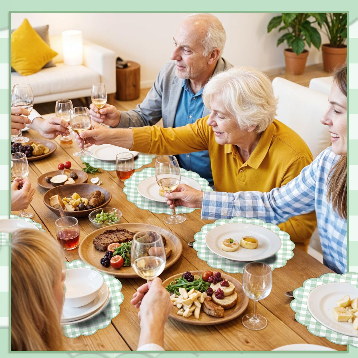 NatNarr party and banquet placemats suit weddings, BBQs, and showers