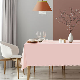 NatNarr pink tablecloth packaging shows a 12-pack for easy storage