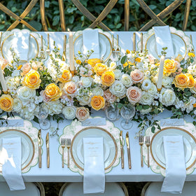 NatNarr sage-green decor placemats elevate bridal tea party setup