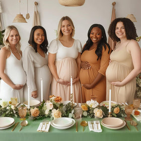 NatNarr sage green tablecloth suits baby showers