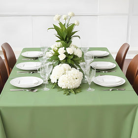 NatNarr sage green tablecloth ideal for bridal showers