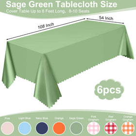 NatNarr sage green tablecloth shows waterproof coverage on outdoor table