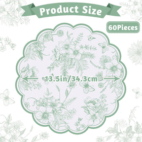 NatNarr disposable placemats with scalloped border for wedding decor