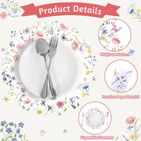 NatNarr scalloped floral design placemats add elegant table décor