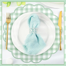 NatNarr thick disposable placemats resist tearing and keep surfaces clean during events