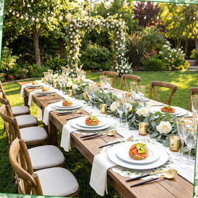 NatNarr wedding banquet placemats establishing a luxurious table tone