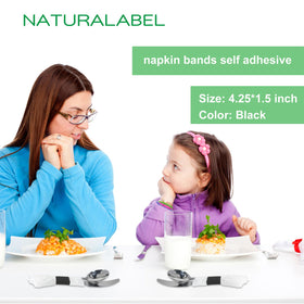 Naturalabel eco-friendly recyclable paper napkin bands support mindful service.