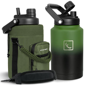 NATURE PIONEOR gallon bottle triple-insulation keeps drinks cold or hot on adventures.