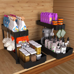 NATURE'S SOURCE large-dimension under-sink storage for versatile use.