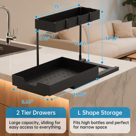 NATURE'S SOURCE kitchen-bathroom storage with 4 hooks keeps essentials organized.