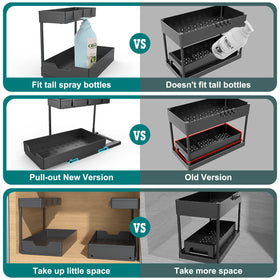 NATURE'S SOURCE sliding-bottom-tier holds tall bottles for easier access.