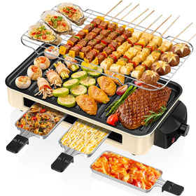 NAUQUOHZ electric indoor grill 1500W unit for smokeless, convenient grilling at home.