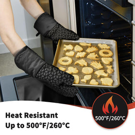 NAVITHOUS pot holders with non-slip silicone texture ensure secure grip