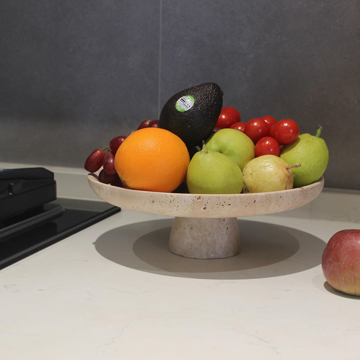 Nawgnail travertine fruit bowl stored items display versatility for daily use.