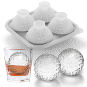 Nax Caki 3D Golf ice cube tray for large, slow-melting cubes with funnel