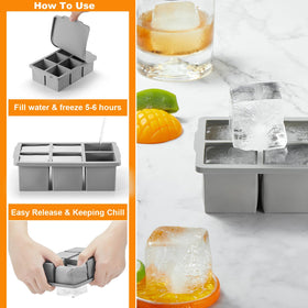 Nax Caki stackable freezer trays with lids save space.