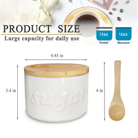 NAXIHOPT airtight ceramic sugar container preserves dryness for daily use.