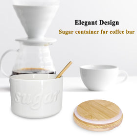NAXIHOPT embossed sugar label on the ceramic jar for quick recognition.