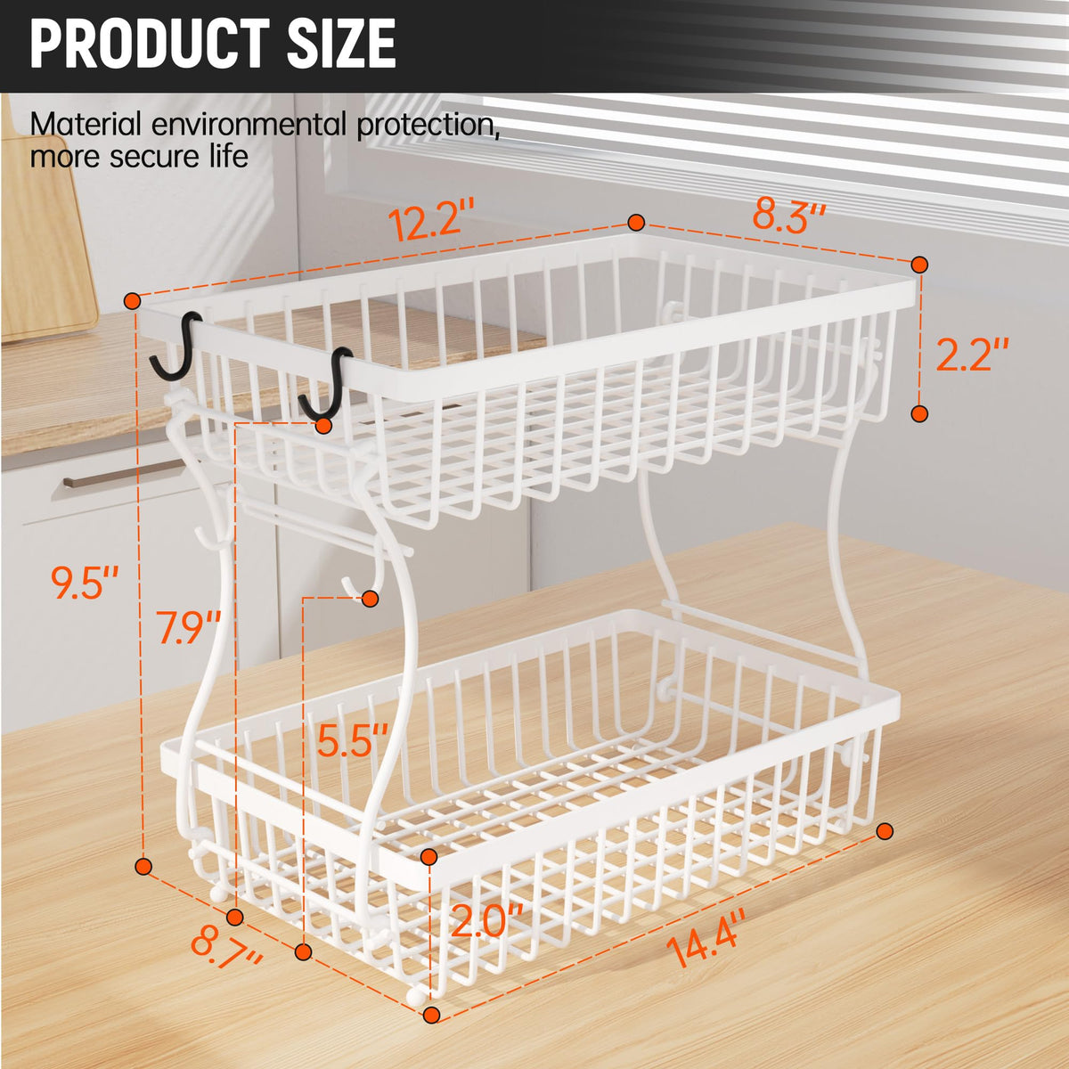 Nbwxcwbs banana hanger for easy separation and ripening control on counter