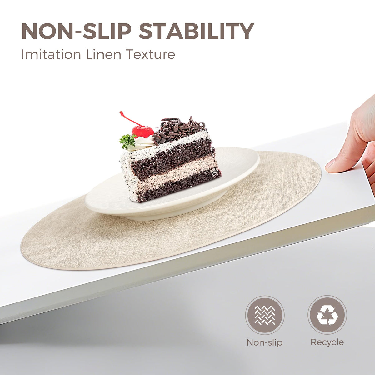 NCUE heat resistant placemats shield surfaces during hot dishes.