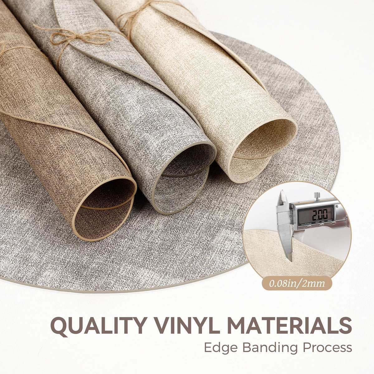 NCUE indoor outdoor placemats suited for many table styles.
