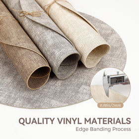 NCUE indoor outdoor placemats suited for many table styles.