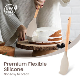 NCUE measuring cups and spoons set for precise kitchen measurements.