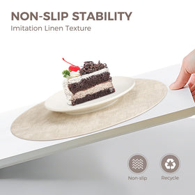 NCUE placemats heat-resistant protection under a hot pot on table