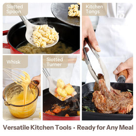 NCUE slotted spoon for draining liquids while sautéing