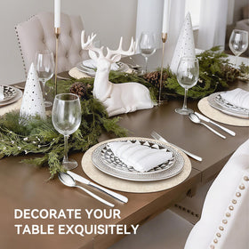 NCUE vinyl placemats resist stains and are easy to maintain.