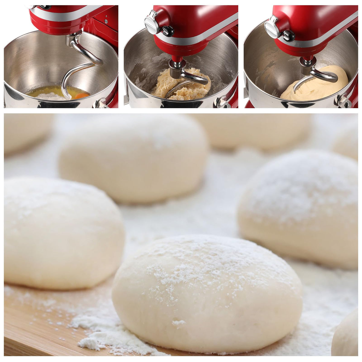 Ne-totoro dishwasher-safe dough hook eases cleanup after mixing