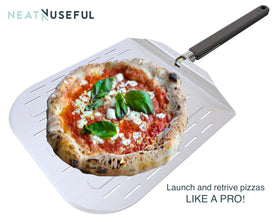 neatNuseful pizza peel with 12x12 anodised surface for durable, corrosion resistance