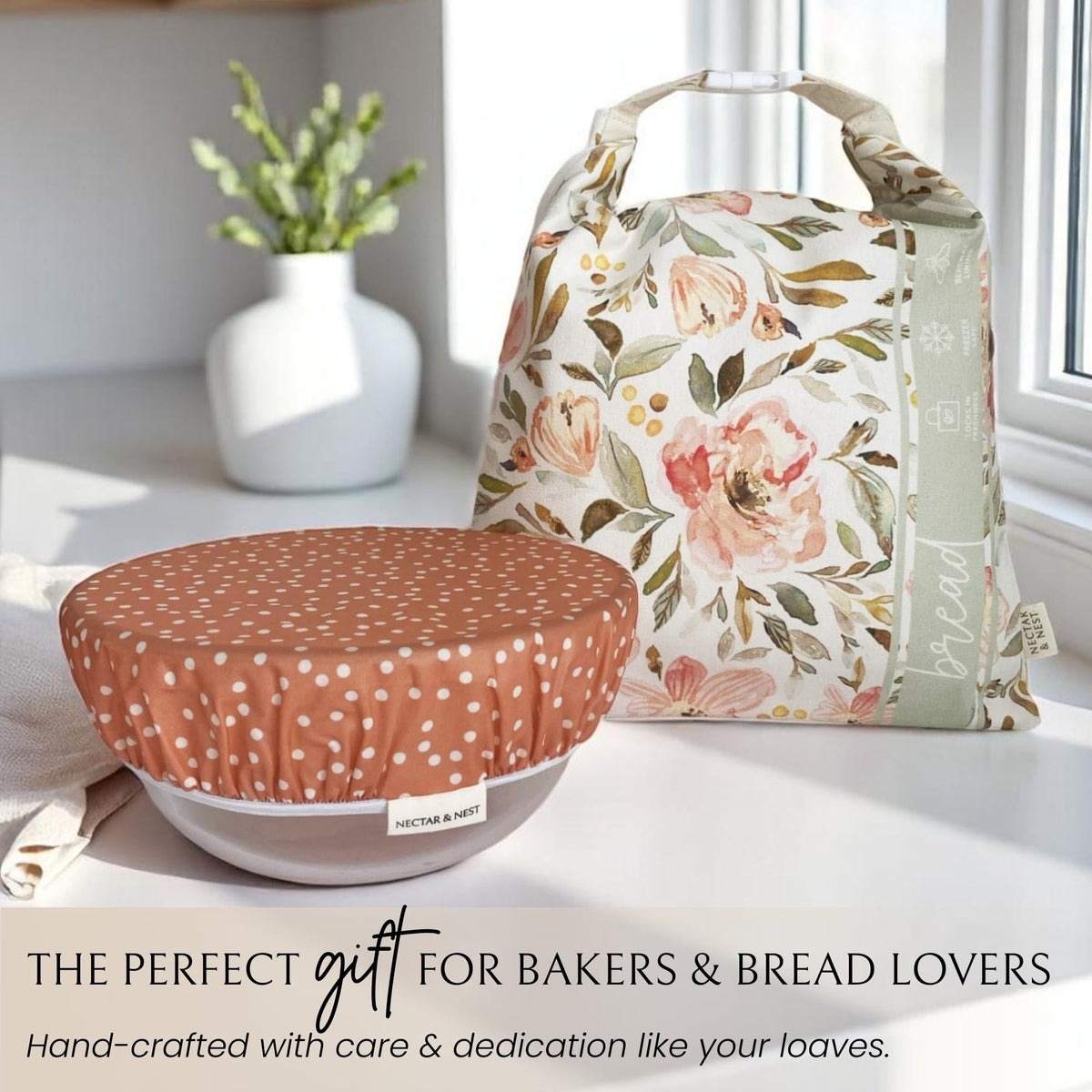 Nectar & Nest bowl cover maintains moisture during overnight fridge proofing.
