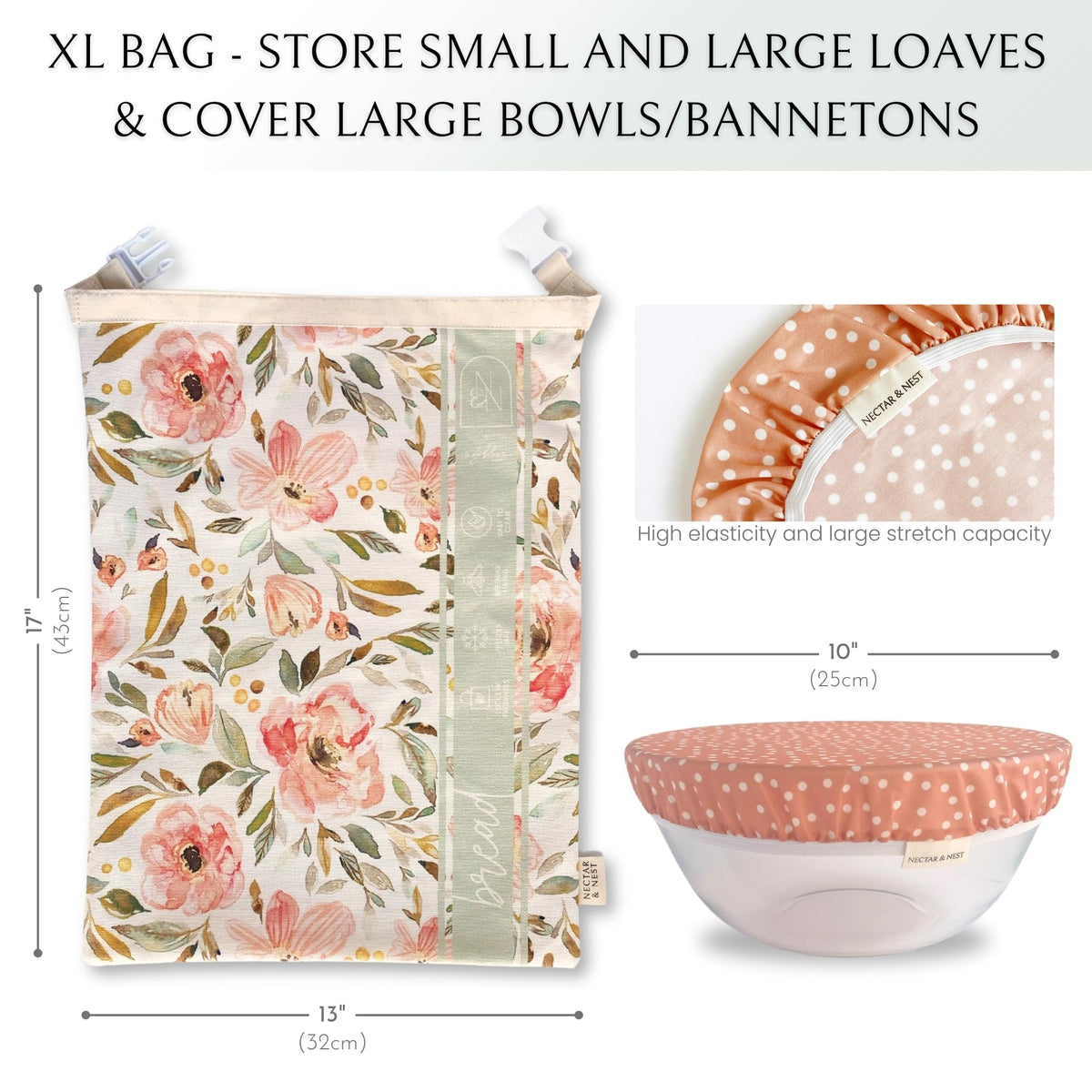 Nectar & Nest limited edition Artist Series bag features Indy Bloom design for joyful baking.