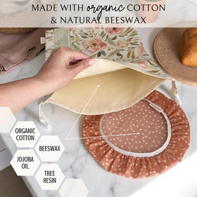Nectar & Nest organic cotton beeswax fabric highlights earth-friendly reuse.