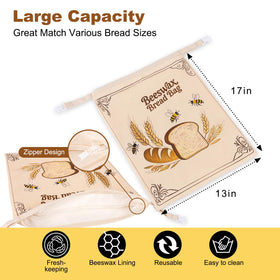 Nedsewor bread bags for sourdough storage, breathable and sealable