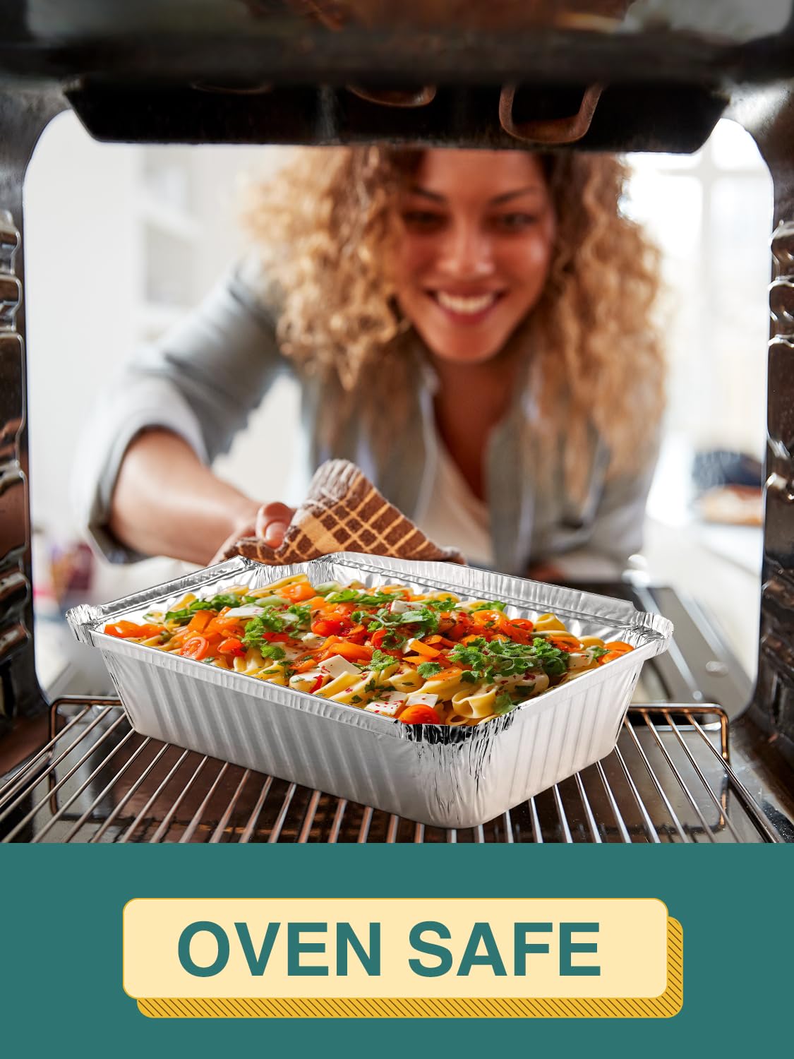 NEEBAKE disposable baking trays freezer-safe for prepping and freezing