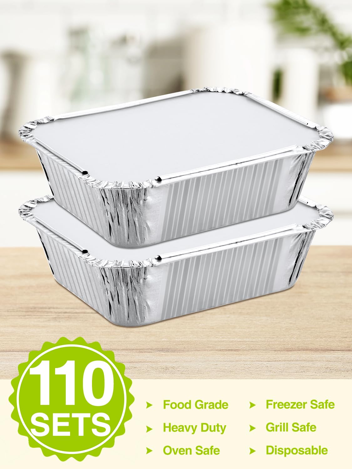 NEEBAKE disposable trays with lids for takeout and entertaining