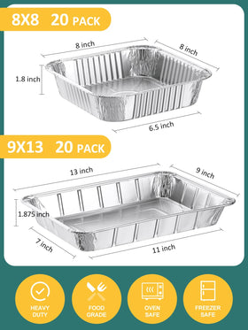 NEEBAKE large 9x13 aluminum pans ideal for roasting and baking big dishes