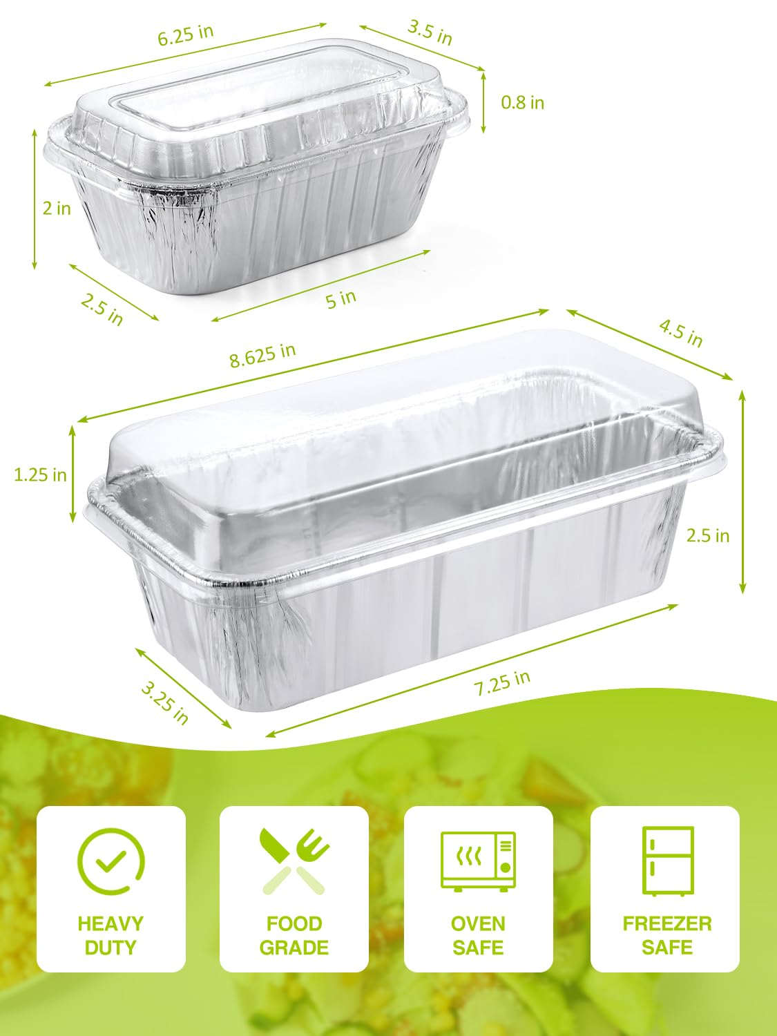 NEEBAKE large loaf pan 8.625x4.5x2.5 in, ideal for savory loaves and desserts